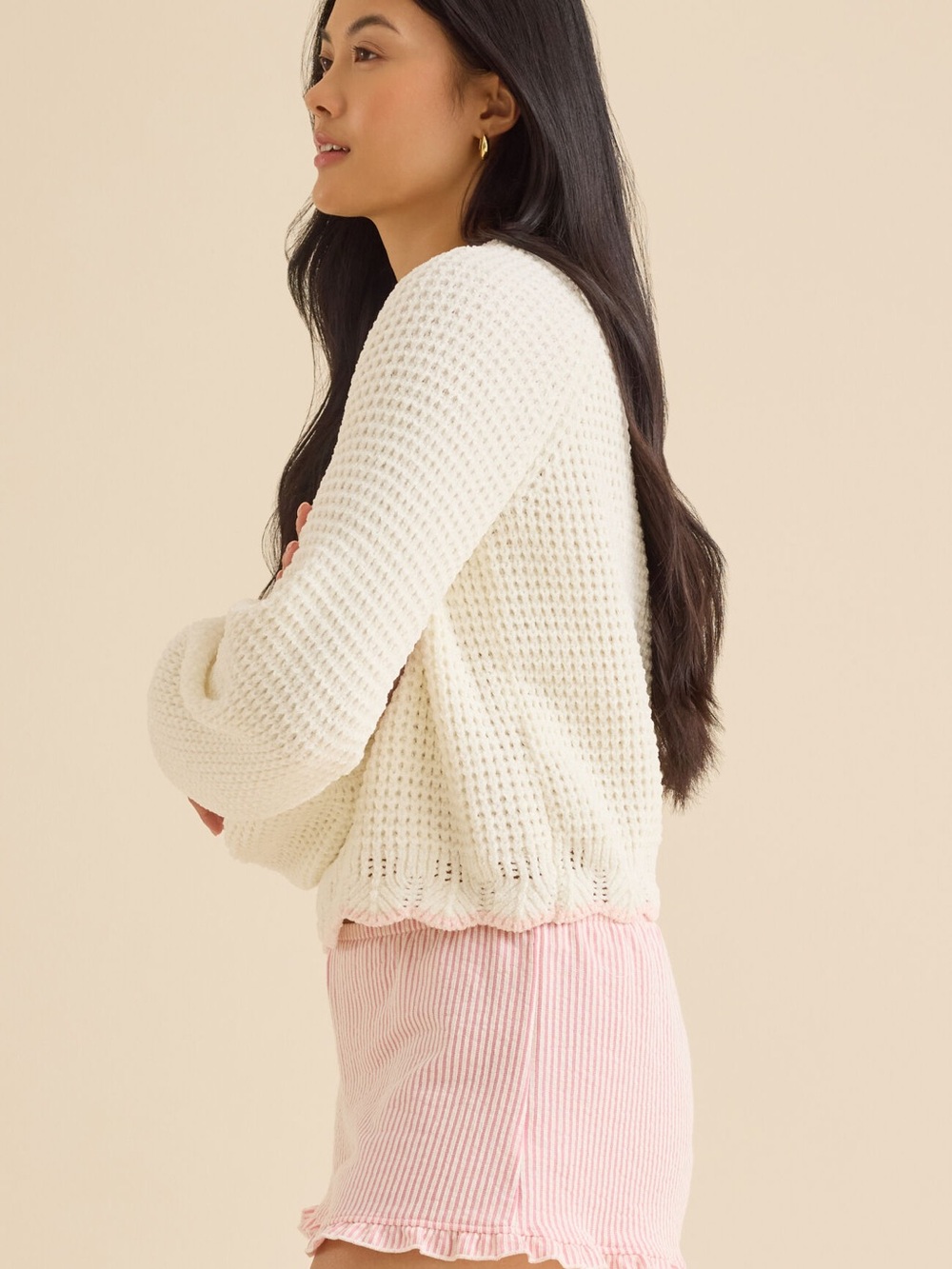 Altar'd State Amber Scalloped Sweater - Picture 2 of 12